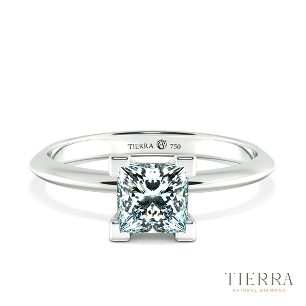 Nhẫn kim cương đẹp Solitaire đai trơn NCH8101